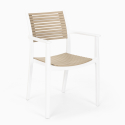 Set quadratischen Tisch 70x70cm beige 2 Stühle Polypropylen für Außen Clue Rabatte