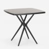 Quadratischer Tisch 70x70cm 2 Stühle schwarz modernes Design Clue Dark Preis