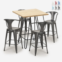 set 4 hocker tisch 60x60cm holz bar küche mason Rabatte