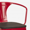  set tisch 60x60cm 4 hocker im industrie stil holz metal mason noix wood 