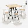 set hoher tisch 60x60cm 4 hocker bar küche mason top light Angebot