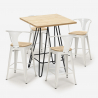 set hoher tisch 60x60cm 4 hocker bar küche mason top light Auswahl