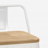 set 4 hocker tisch 60x60cm industrielle bar  mason steel top light 