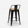 set 4 hocker tisch 60x60cm industrieller stil mason noix steel top light 