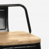 set 4 hocker tisch 60x60cm industrieller stil mason noix steel top light 