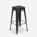 set 4 hocker hoher tisch 60x60cm holz industriellen stil bar bent black Auswahl