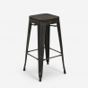 set 4 hocker hoher tisch 60x60cm holz industriellen stil bar bent black Auswahl
