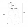 set 4 hocker tisch 60x60cm holz metall industrie stil peaky white 