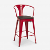set hoher tisch 60x60cm 4 hocker holz metall industrial bruck wood 