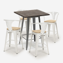  set tisch 60x60cm 4 hocker industrieller stil küche bar bruck top light Lagerbestand