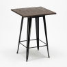 set 4 hocker hoher tisch 60x60cm küche bruck black top light Eigenschaften