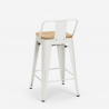 set tisch 60x60cm 4 hocker bar industrie-design rough white Maße