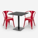 Set Horeca Tisch 70x70cm 2 Stühle Industrie Design Starter Dark Kosten