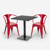 Set Horeca Tisch 70x70cm 2 Stühle Industrie Design Starter Dark Kosten