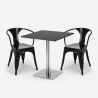 set 2 stühle tisch 70x70cm horeca bar restaurants starter silver Preis