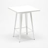 set tisch 60x60cm weiß 4 vintage hocker rush white Preis