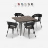 set quadratischer tisch 80x80cm  4 stühle industrial modernes design reeve Rabatte