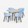 set quadratischer esstisch tisch 80x80cm 4 stühle modernes design krust Auswahl