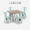 set tisch 80x80cm 4 stühle vintage stil küche industriell hedges Sales
