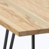 set  tisch 80x80cm  4 stühle küche bar vintage metall holz hedges light 