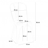 set  tisch 80x80cm  4 stühle küche bar vintage metall holz hedges light 