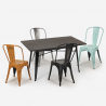 set tisch 120x60cm 4 stühle industrielles esszimmer küche harvey Aktion