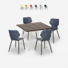 set quadratischer tisch 80x80cm 4 stühle  küche bar design howe light Verkauf
