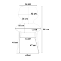 set quadratischer tisch 80x80cm 4 stühle  küche bar design howe light 