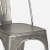 set tisch 80x80cm 4 stühle bar küche industrie vintage almond 