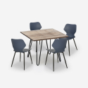 Set Quadratischer Tisch 80x80cm 4 Stühle aus Polypropylen Industriedesign Sartis Eigenschaften