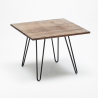 Set Quadratischer Tisch 80x80cm 4 Stühle aus Polypropylen Industriedesign Sartis 