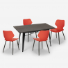 set rechteckiger tisch 120x60cm 4 stühle industriedesign bantum Kosten