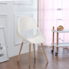 Stühle für Küche und Bar Polypropylen Holz Modernes Design Shell Eigenschaften