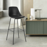 Willis Hoher Hocker aus Metall für Küche, Bar mit Kissen modernes Design Auswahl