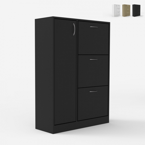 Stoian platzsparender Schuhschrank 18 Paar Schuhe 80x24x108cm Aktion