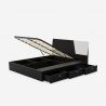 Bett Doppelbett Polsterbett hochklappbar 160x200 cm mit Bettkasten Design Steyr King Rabatte