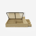 Bett Doppelbett Polsterbett hochklappbar 160x200 cm mit Bettkasten Design Steyr King 
