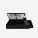Bett Doppelbett Polsterbett hochklappbar 160x200 cm mit Bettkasten Design Steyr King Lagerbestand