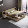 Bett Doppelbett Polsterbett hochklappbar 160x190 cm mit Bettkasten mit 2 Nachttischen im modernen Design Schwaz Modell