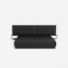 Bett Doppelbett Polsterbett hochklappbar 160x190 cm mit Bettkasten mit 2 Nachttischen im modernen Design Schwaz 