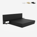 Bett Doppelbett Polsterbett hochklappbar 160x190 cm mit Bettkasten mit 2 Nachttischen im modernen Design Schwaz Kauf