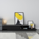TV Bank 3 Fächer 2 Schubladen modernes Design Wohnzimmer Linurk Sales