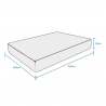 Doppelmatratze 160x190 Memory Foam 23 cm, hypoallergen, Leaf Extra 