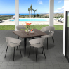 set quadratischer tisch 80x80cm 4 stühle industriellen design  reeve black Lagerbestand