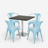 couchtisch set horeca bar küche restaurants 90x90cm 4 stühle heavy Modell