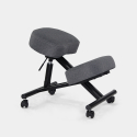 Ergonomischer Kniestuhl Bürohocker Metall und Stoff Balancesteel Lux Eigenschaften