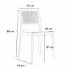 Stuhl Stapelbar aus Polypropylen Stühle für Bar Küche und Garten Cross 