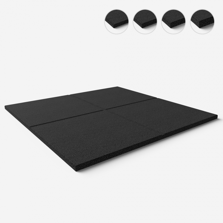 Stoßdämpfende Gummiboden-Matte, Schutzfliese für Fitnessstudio, 1x1m Fit Square Verkauf Stoßdämpfende Gummiboden-Matte, Schutzfliese für Fitnessstudio, 1x1m Fit Square Verkauf