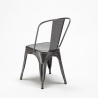 set 2 stühle Lix industriellen stil quadratischen stahltisch 70x70cm caelum Modell