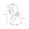 set 2 stühle Lix industriellen stil quadratischen stahltisch 70x70cm caelum Preis